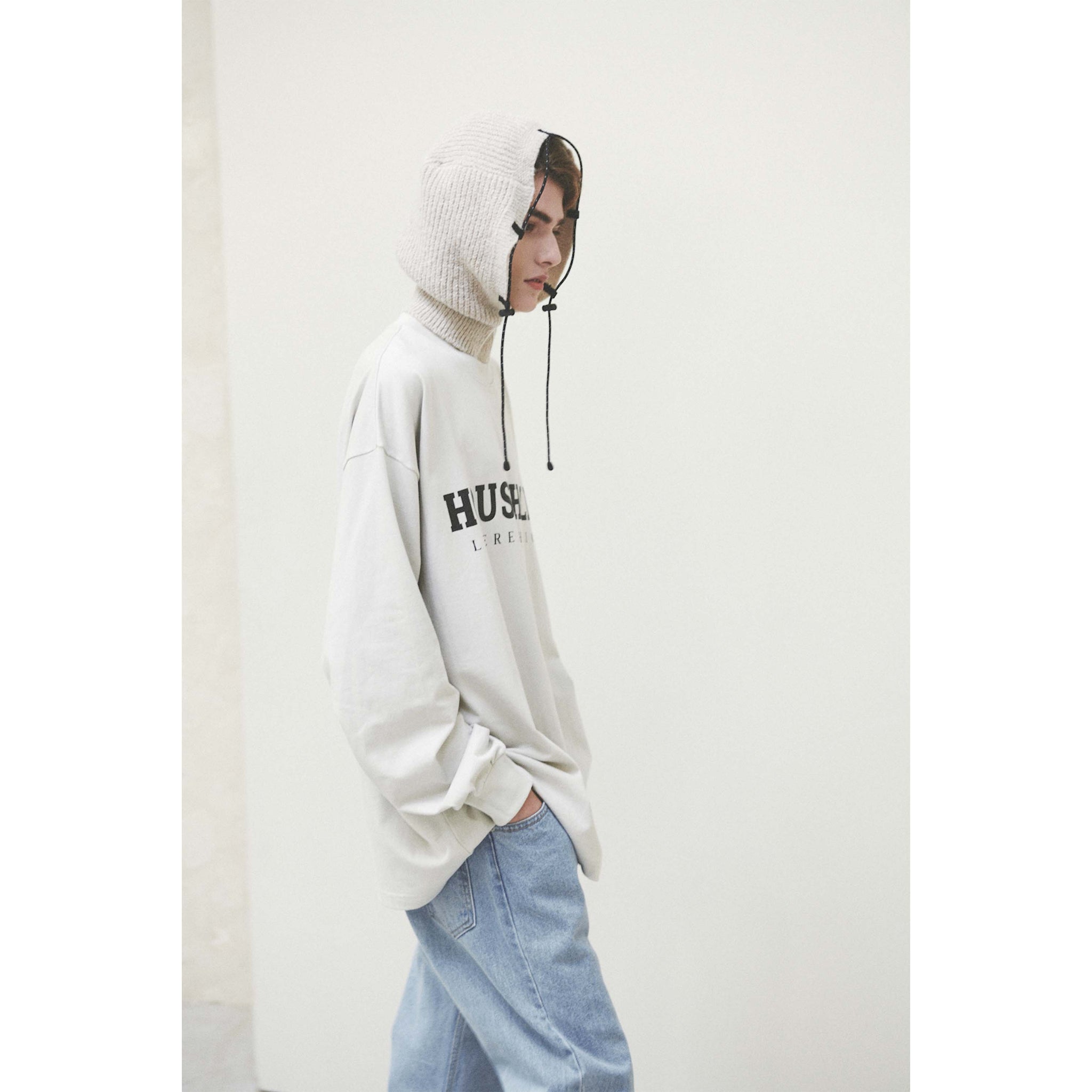H LOGO LONGSLEEVE / LIGHT GRAY