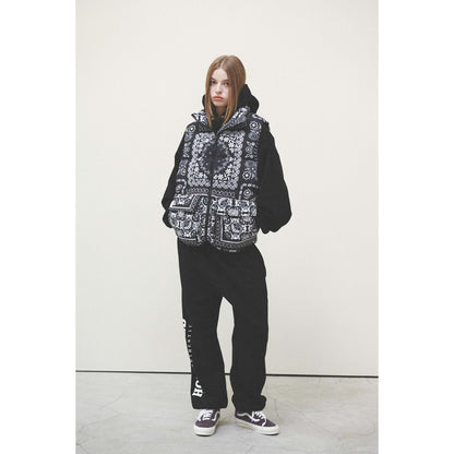 BANDANA DOWN VEST / BLACK