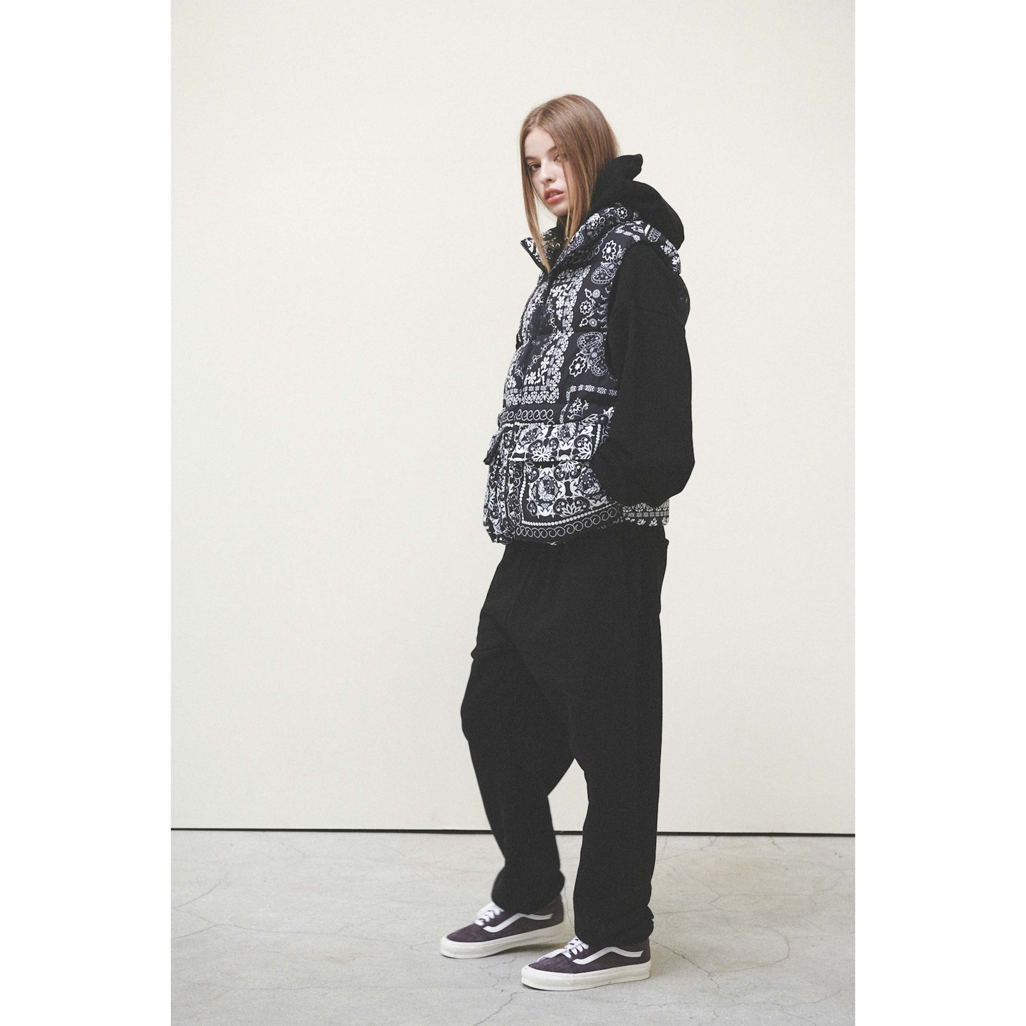 BANDANA DOWN VEST / BLACK