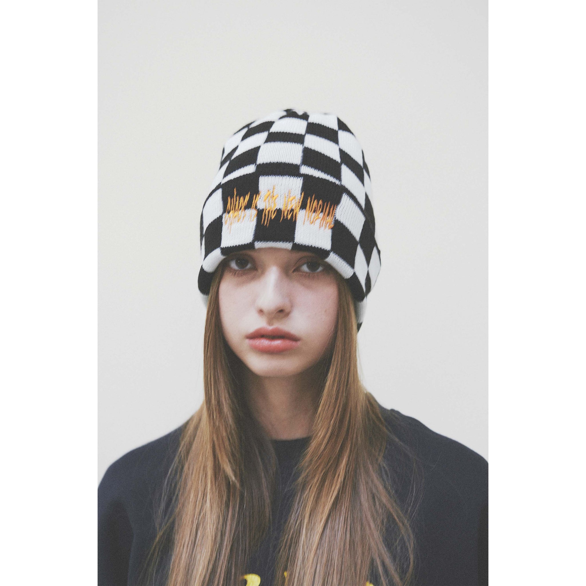 CHECKERBOARD BEANIE