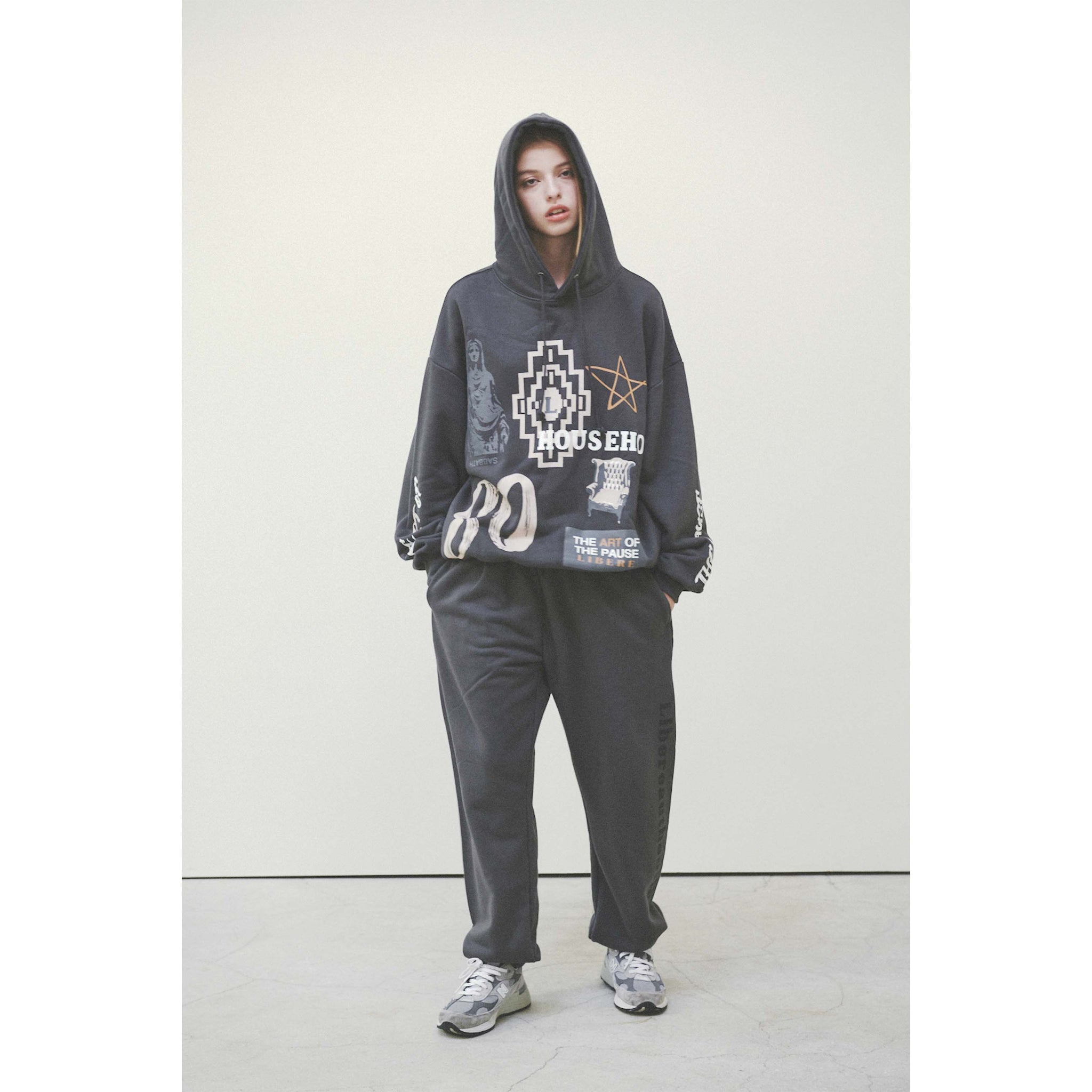 COLLAGE HOODIE / CHARCOAL