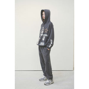 COLLAGE HOODIE / CHARCOAL