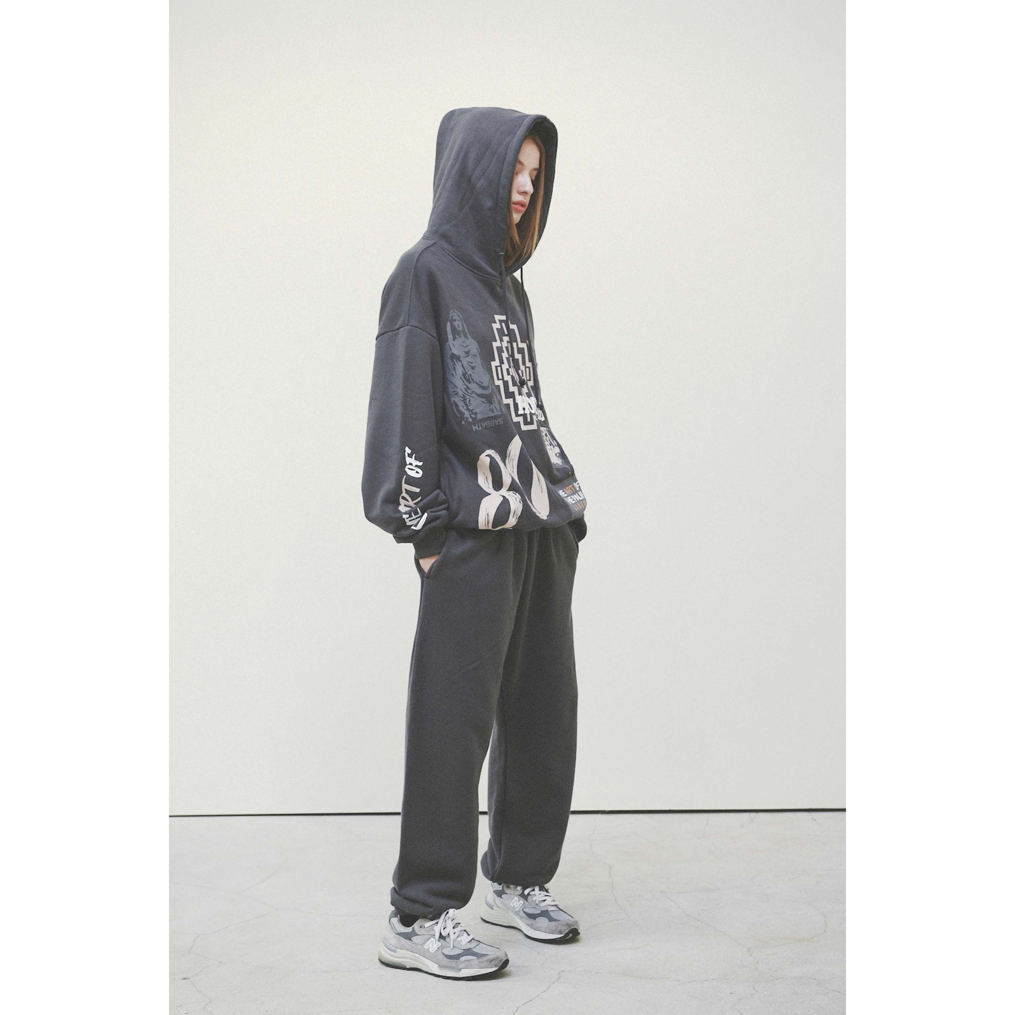 COLLAGE HOODIE / CHARCOAL