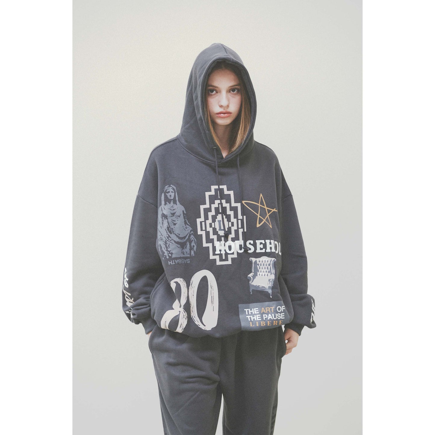 COLLAGE HOODIE / CHARCOAL