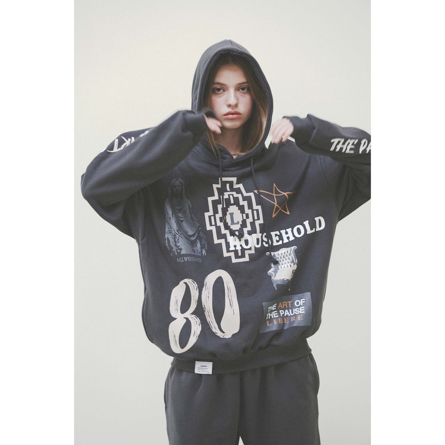 COLLAGE HOODIE / CHARCOAL