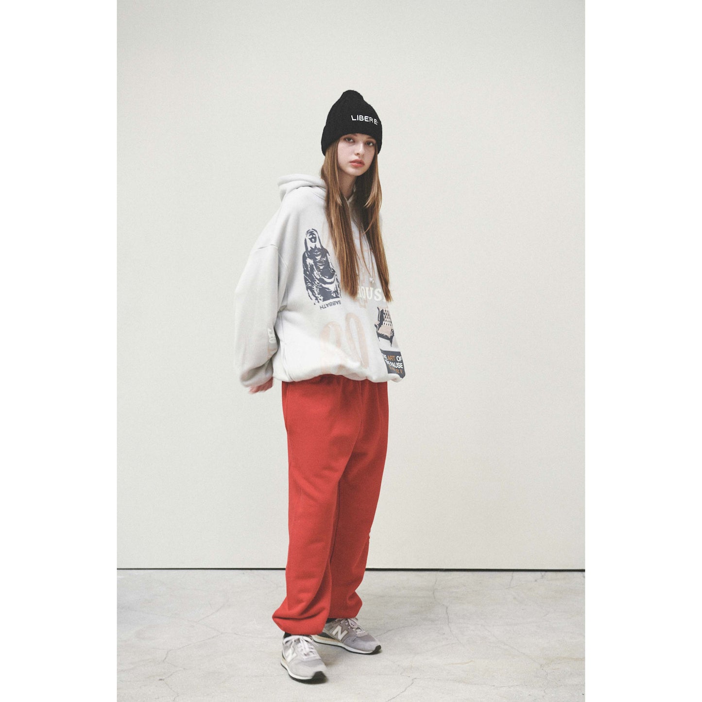 COLLAGE HOODIE / LIGHT GRAY