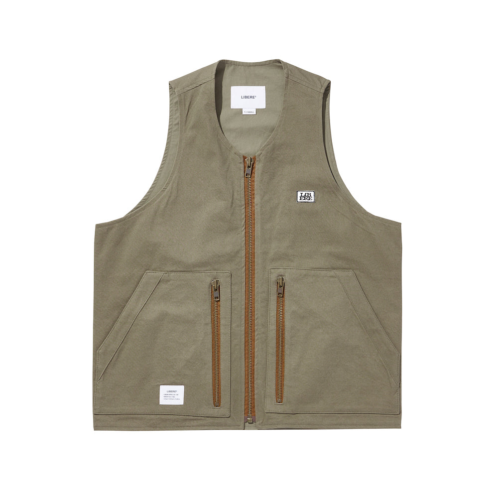 SLOGAN WORK VEST / GRAY