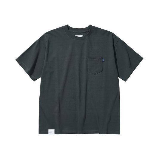 SLOGAN POCKET T-SHIRT / CHARCOAL