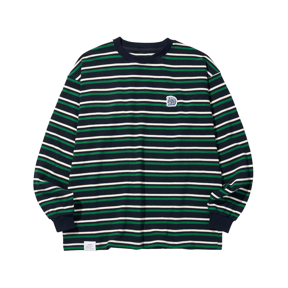 HEAVY W BORDER SHIRT / NAVY