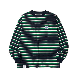 HEAVY W BORDER SHIRT / NAVY