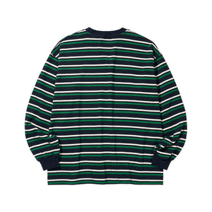 HEAVY W BORDER SHIRT / NAVY