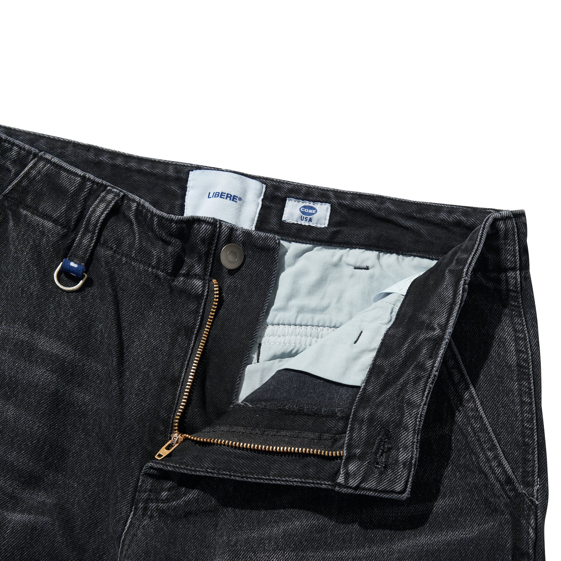 MIL CARGO DENIM PANTS / BLACK