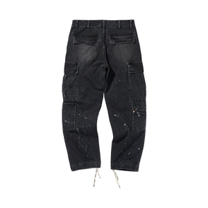 MIL CARGO DENIM PANTS / BLACK