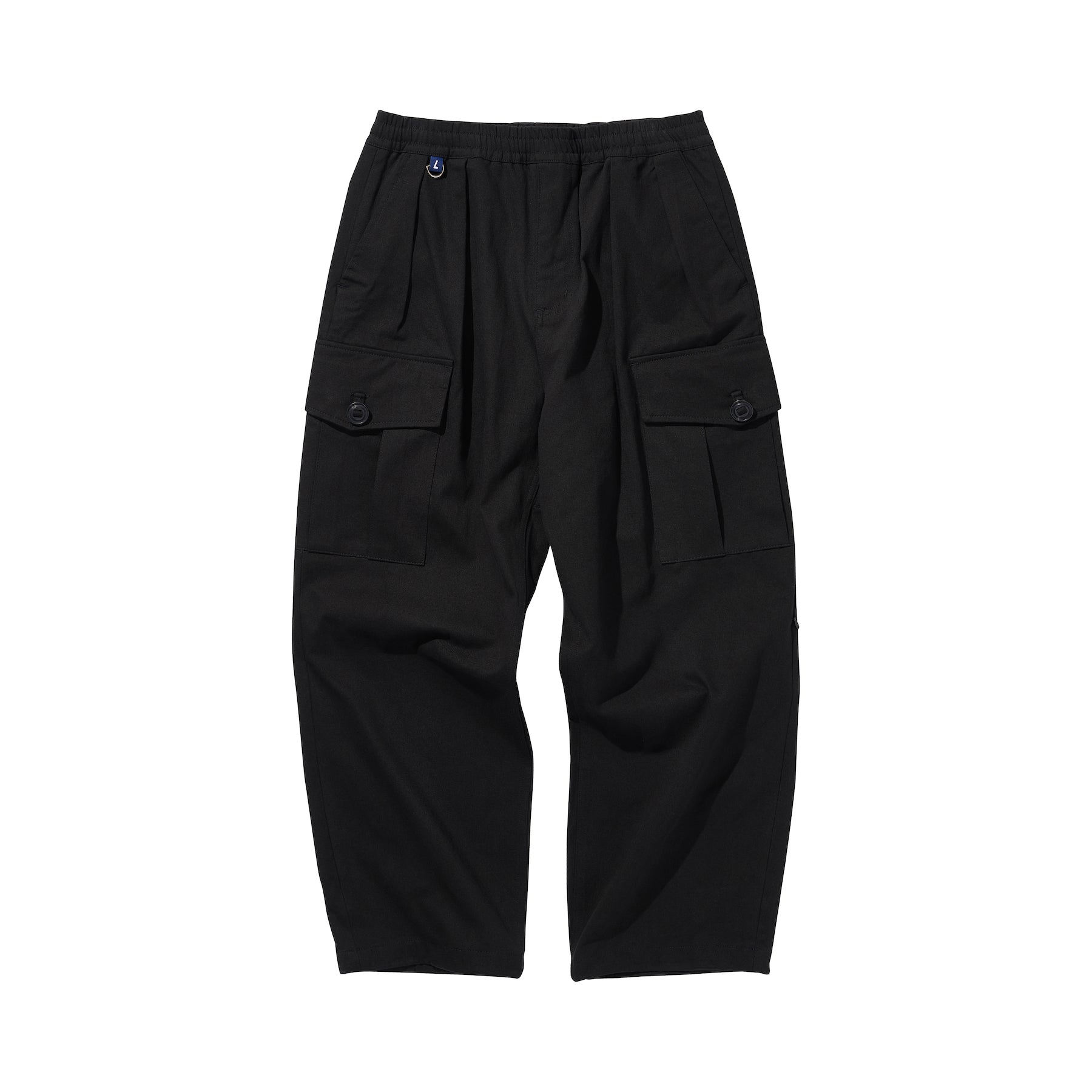 WIDE EASY CARGO PANTS / BLACK
