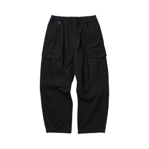 WIDE EASY CARGO PANTS / BLACK