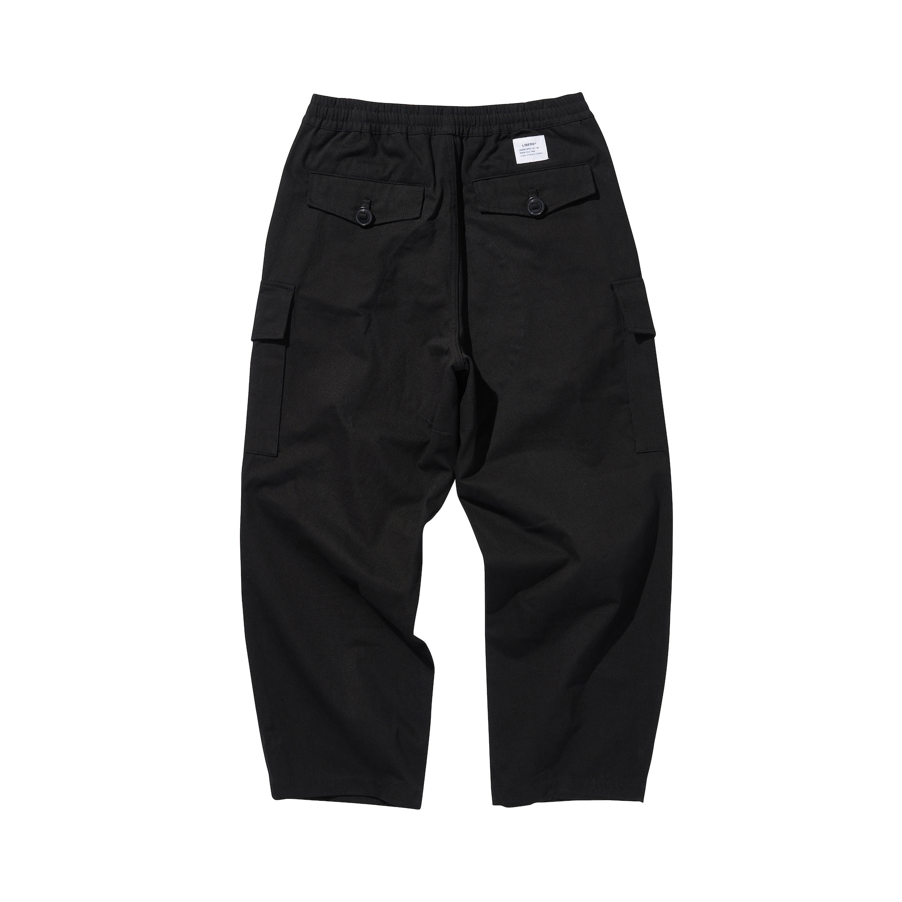 WIDE EASY CARGO PANTS / BLACK