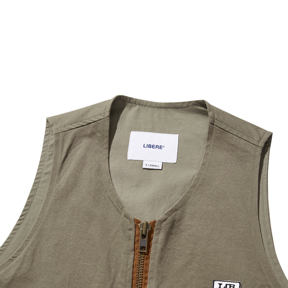 SLOGAN WORK VEST / GRAY
