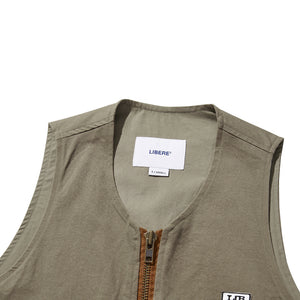 SLOGAN WORK VEST / GRAY