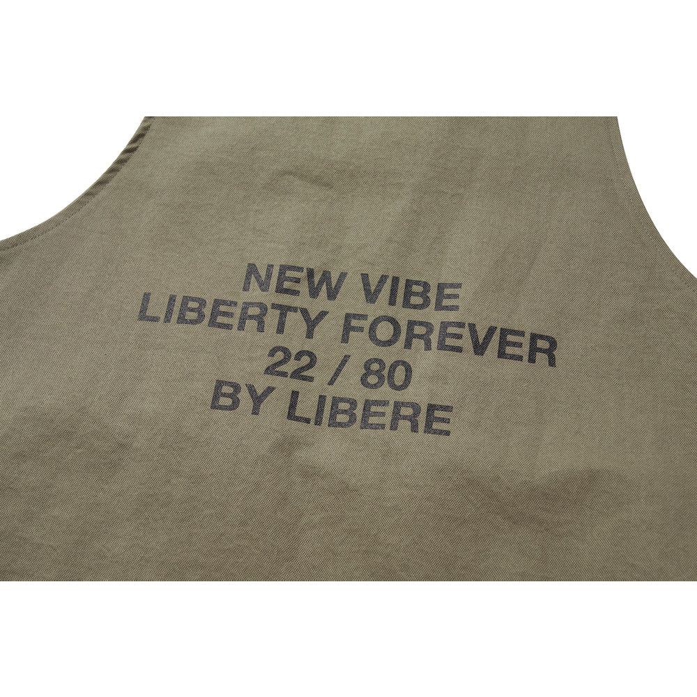 SLOGAN WORK VEST / GRAY