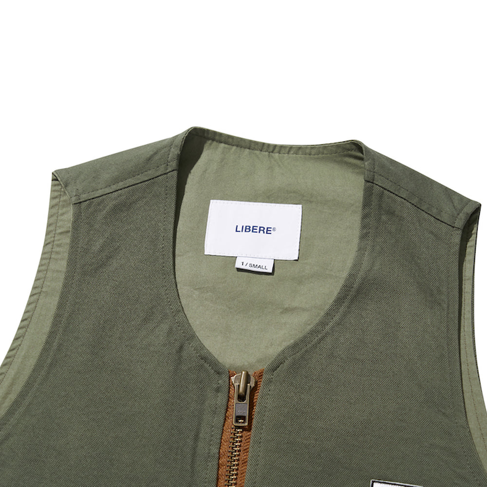 SLOGAN WORK VEST / OLIVE