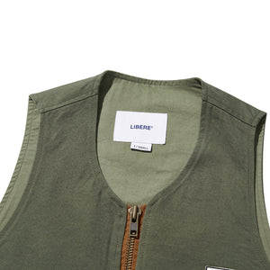 SLOGAN WORK VEST / OLIVE