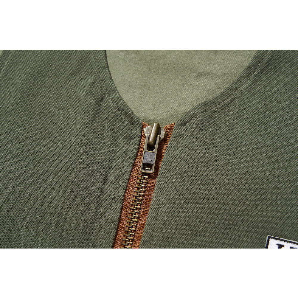 SLOGAN WORK VEST / OLIVE