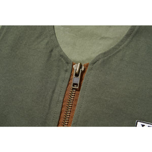 SLOGAN WORK VEST / OLIVE