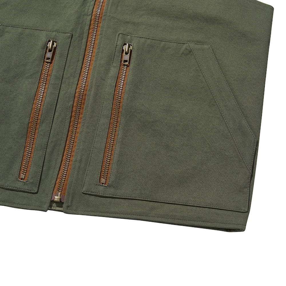 SLOGAN WORK VEST / OLIVE