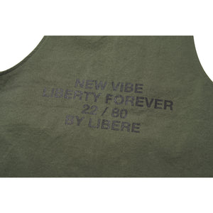 SLOGAN WORK VEST / OLIVE