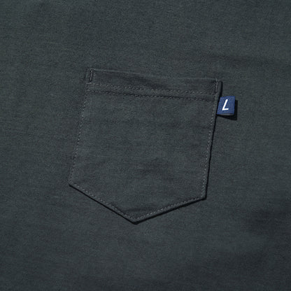 SLOGAN POCKET T-SHIRT / CHARCOAL