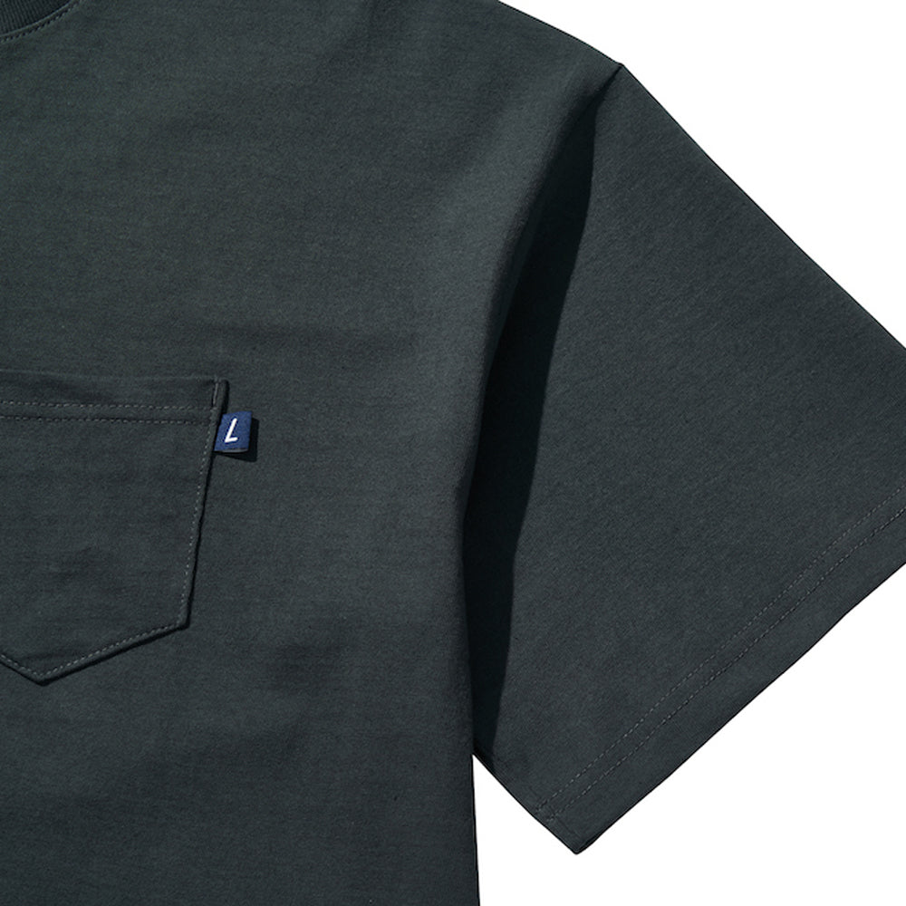 SLOGAN POCKET T-SHIRT / CHARCOAL