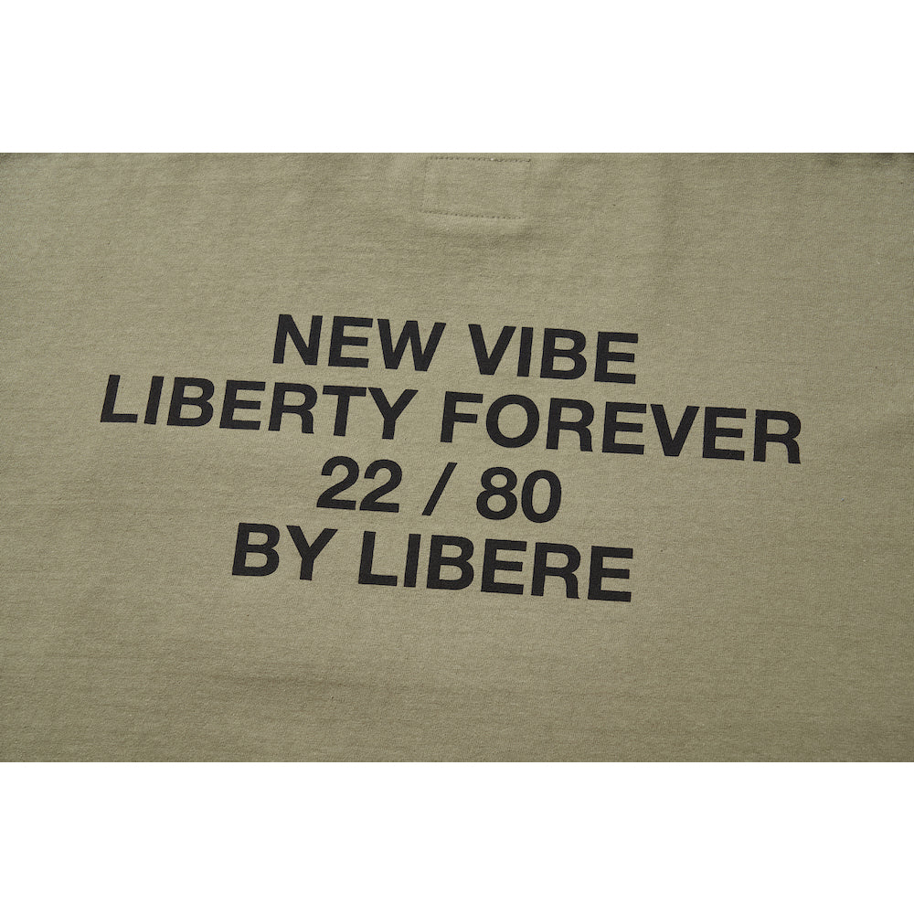 SLOGAN POCKET T-SHIRT / OLIVE