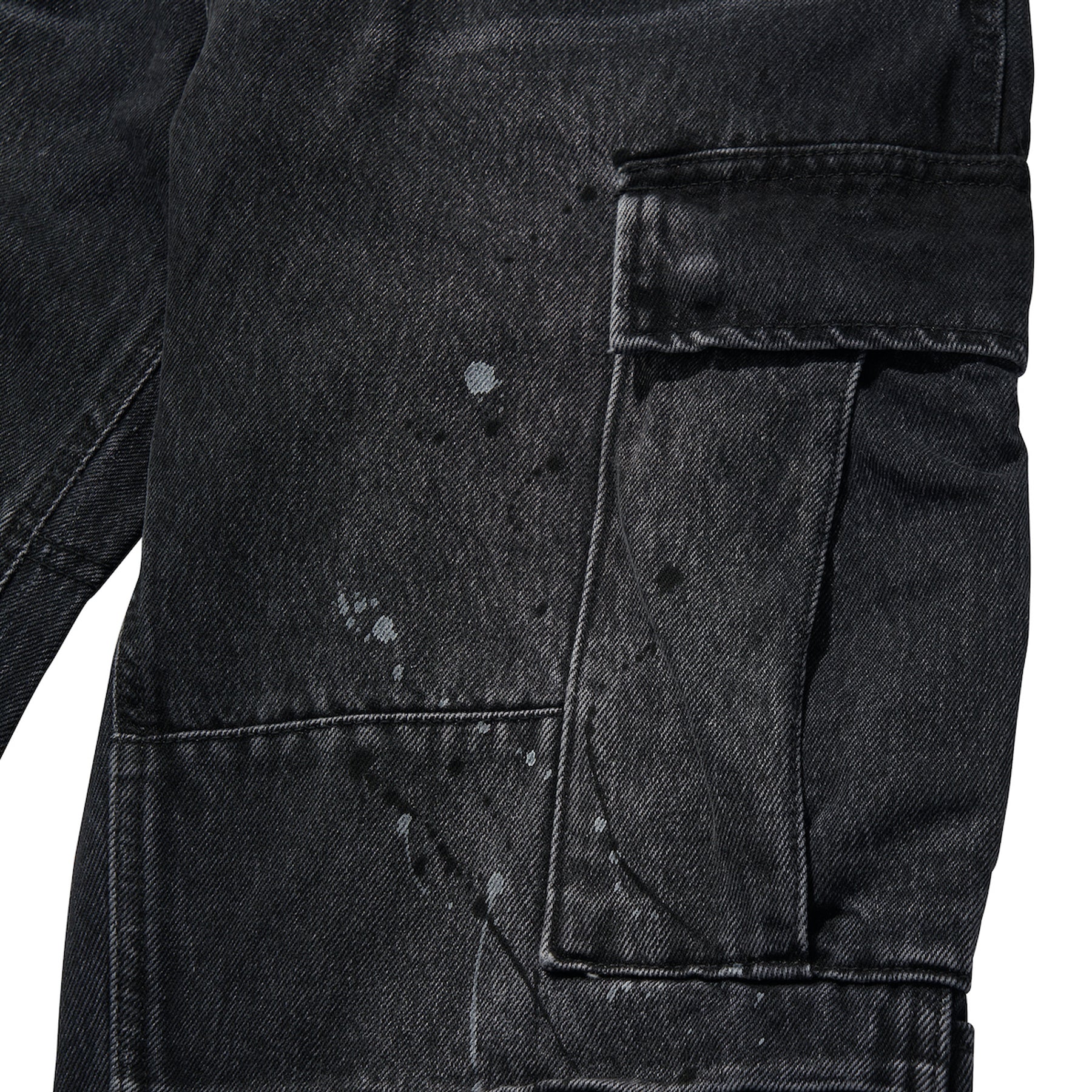 MIL CARGO DENIM PANTS / BLACK