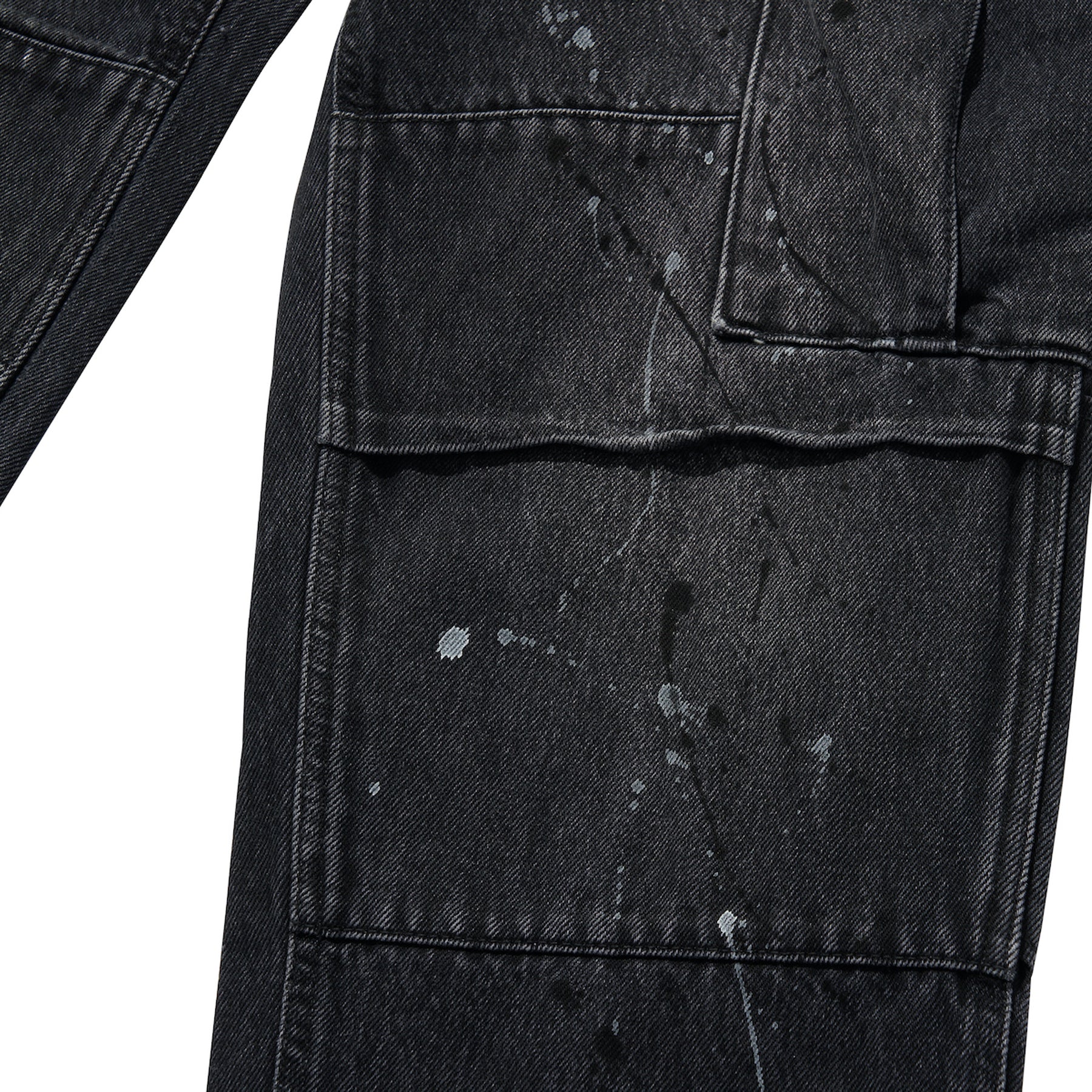 MIL CARGO DENIM PANTS / BLACK