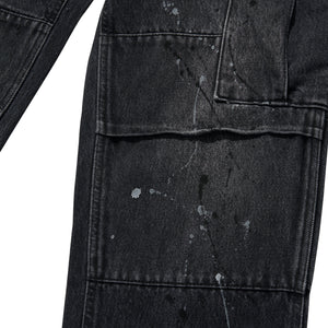 MIL CARGO DENIM PANTS / BLACK