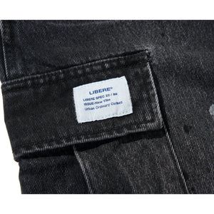 MIL CARGO DENIM PANTS / BLACK