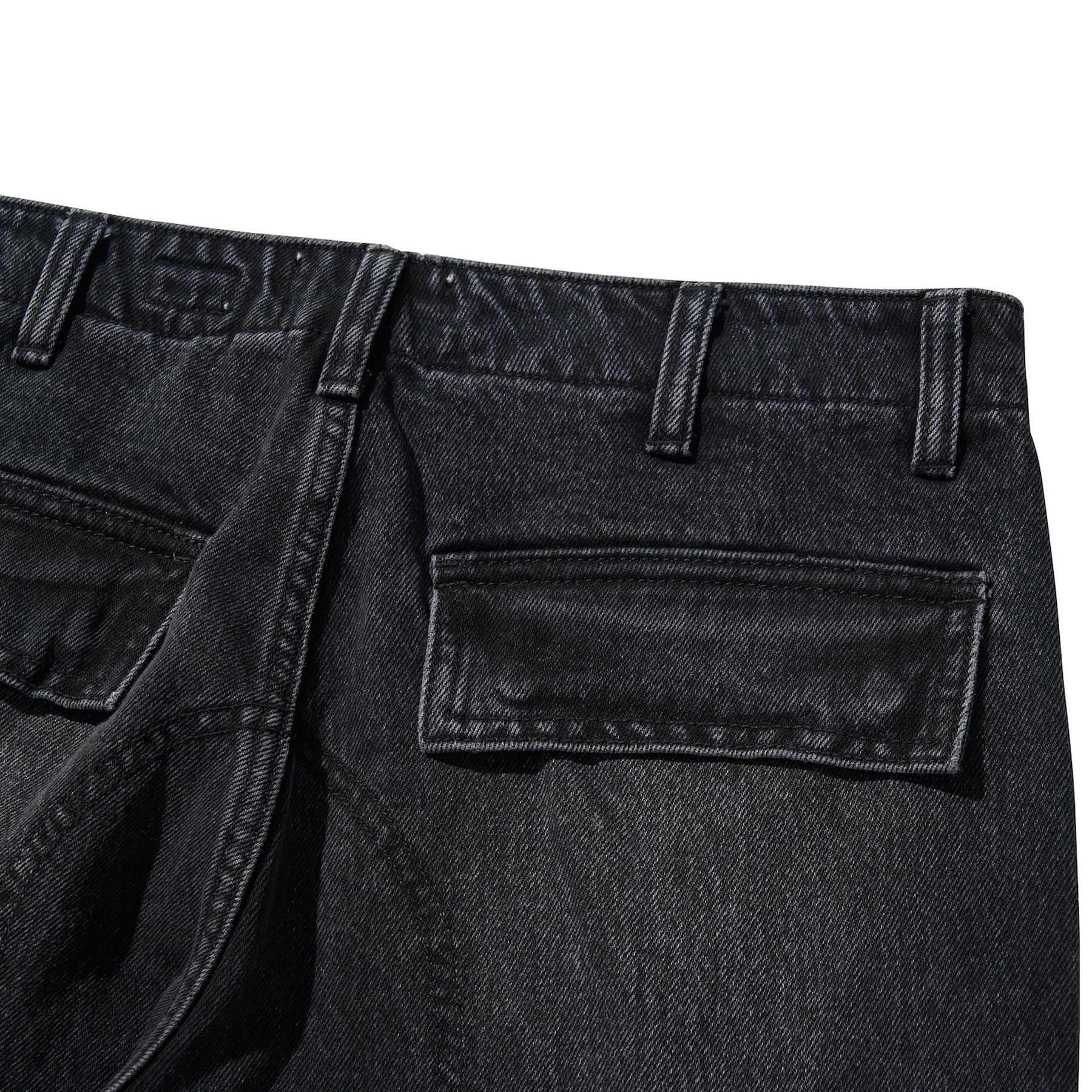 MIL CARGO DENIM PANTS / BLACK
