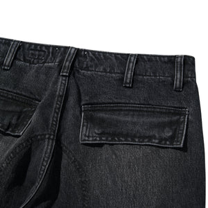 MIL CARGO DENIM PANTS / BLACK