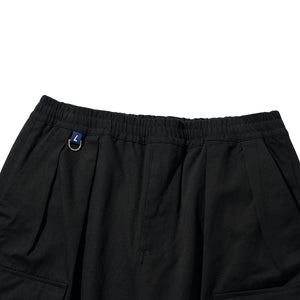 WIDE EASY CARGO PANTS / BLACK