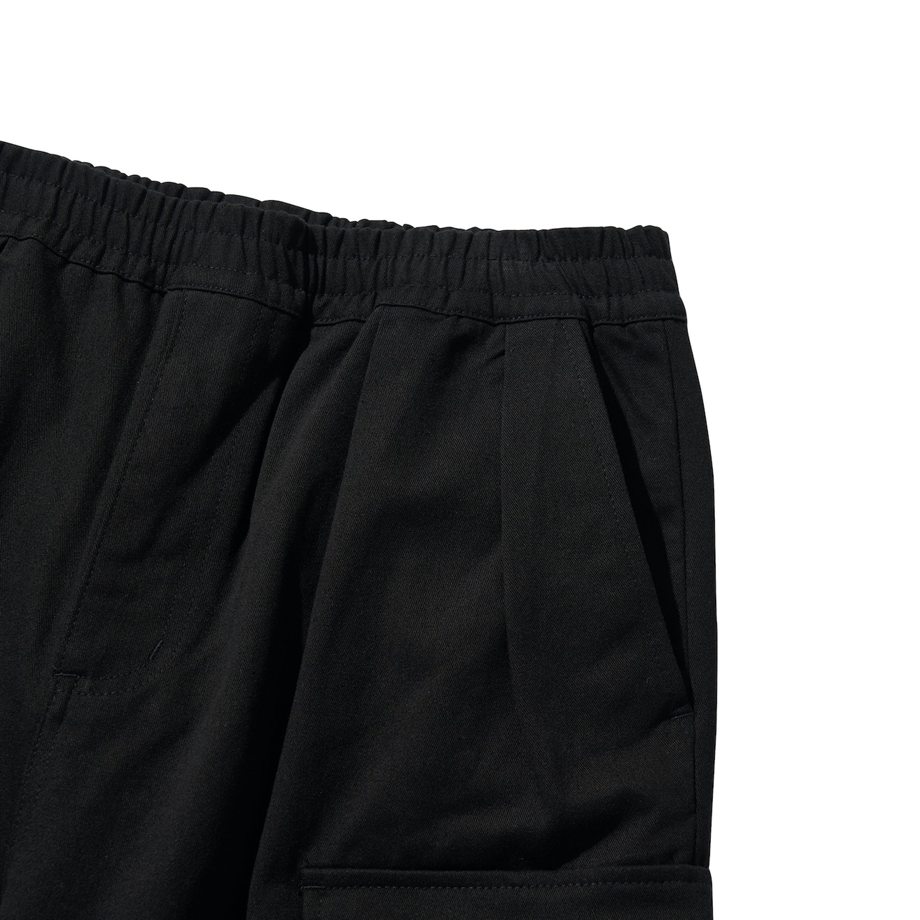 WIDE EASY CARGO PANTS / BLACK