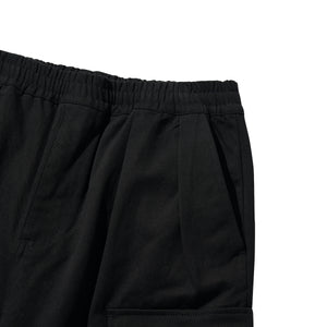 WIDE EASY CARGO PANTS / BLACK