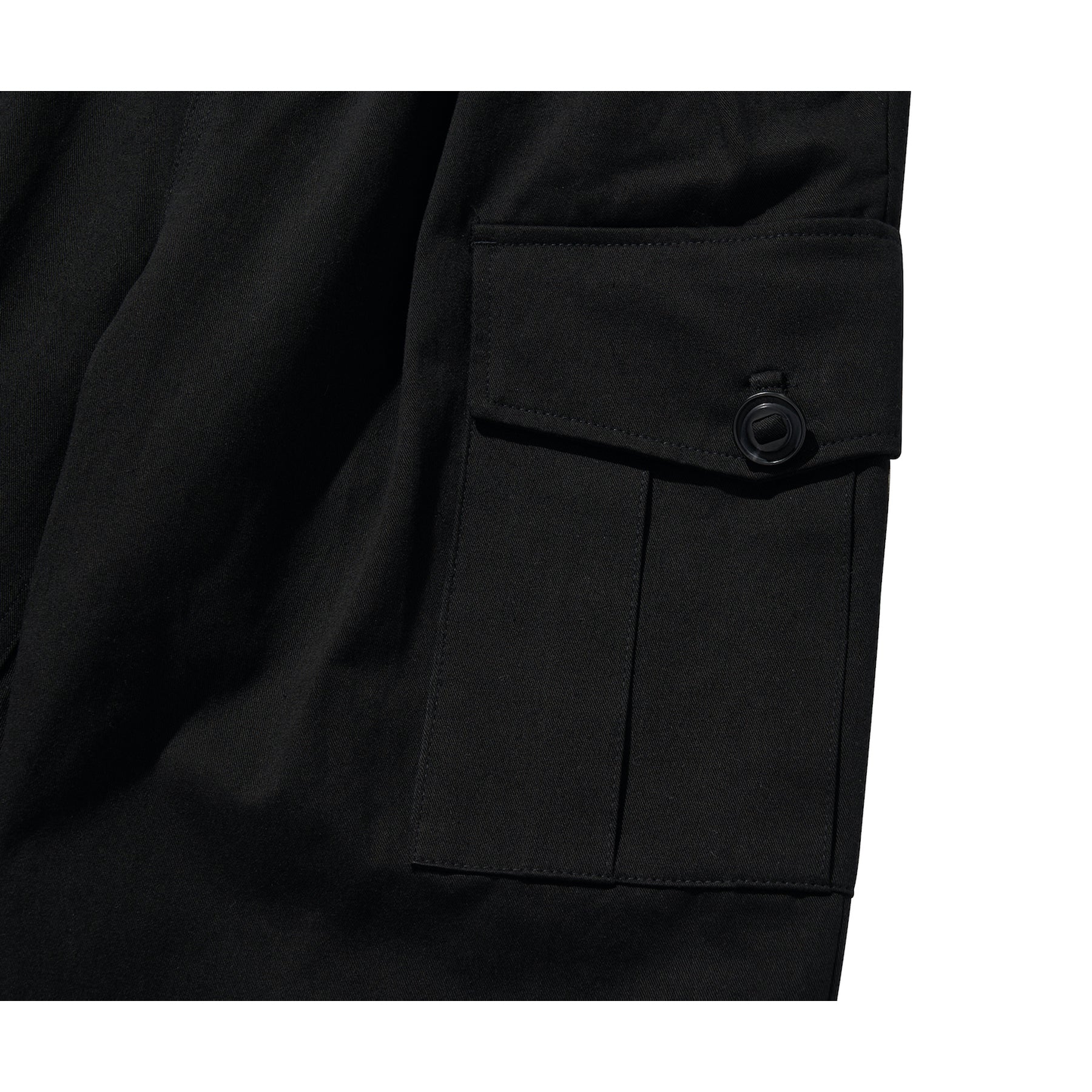 WIDE EASY CARGO PANTS / BLACK