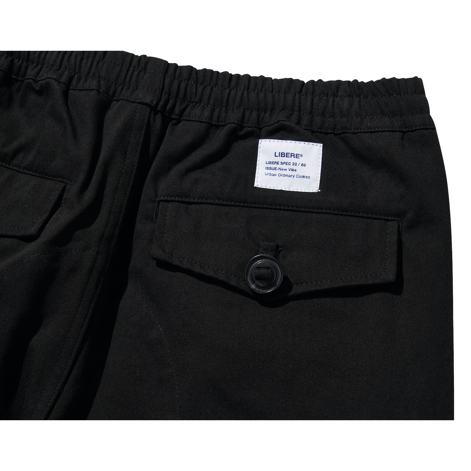 WIDE EASY CARGO PANTS / BLACK