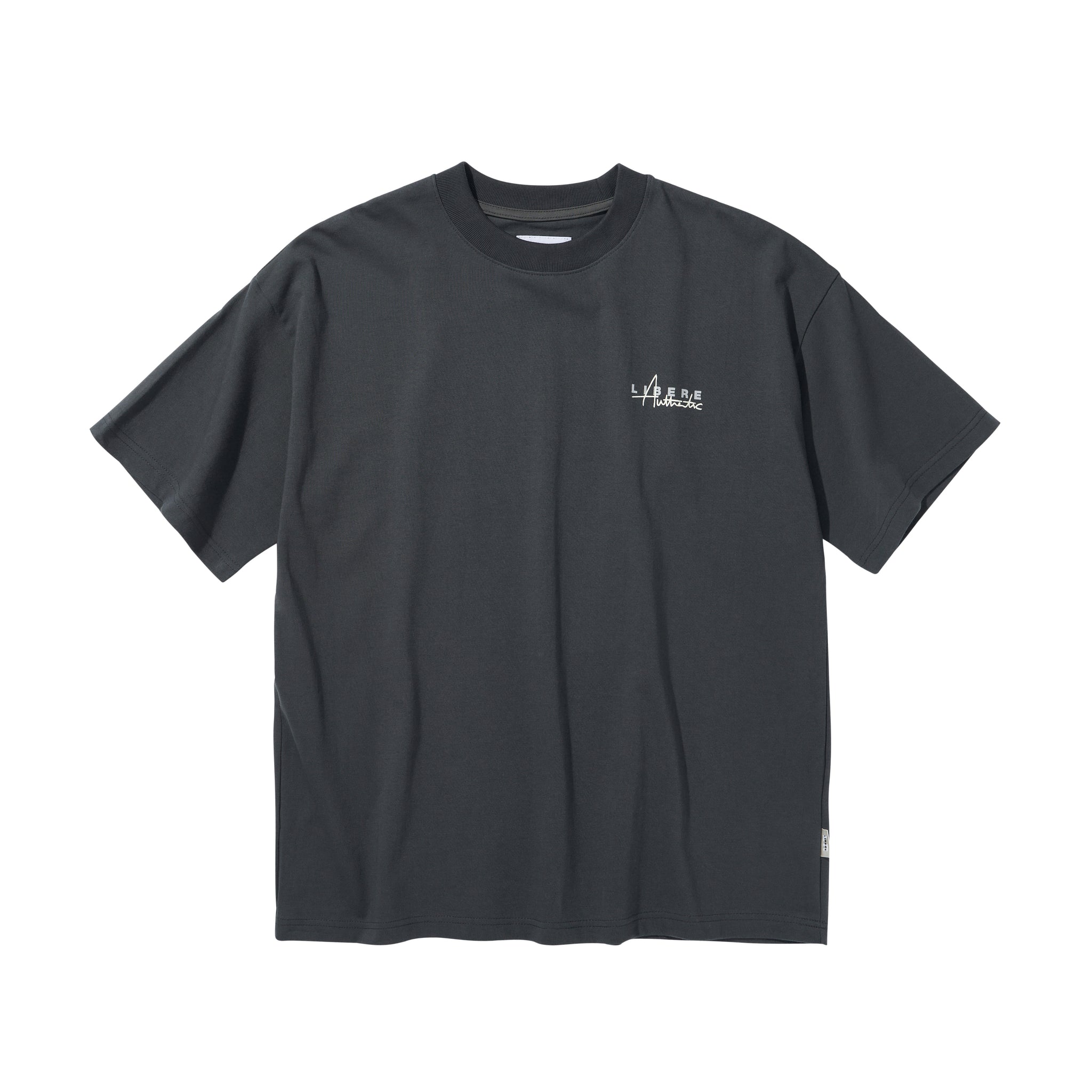 LIBERE AUTHENTIC LOGO TEE / CHARCOAL