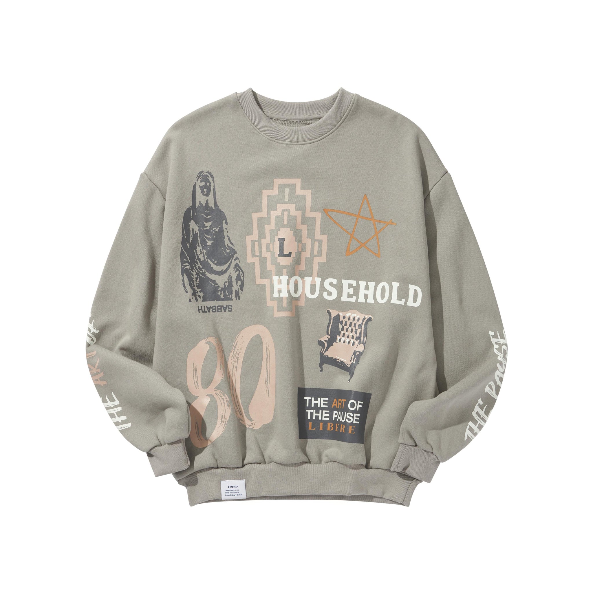 COLLAGE SWEATSHIRT / STORM DUST