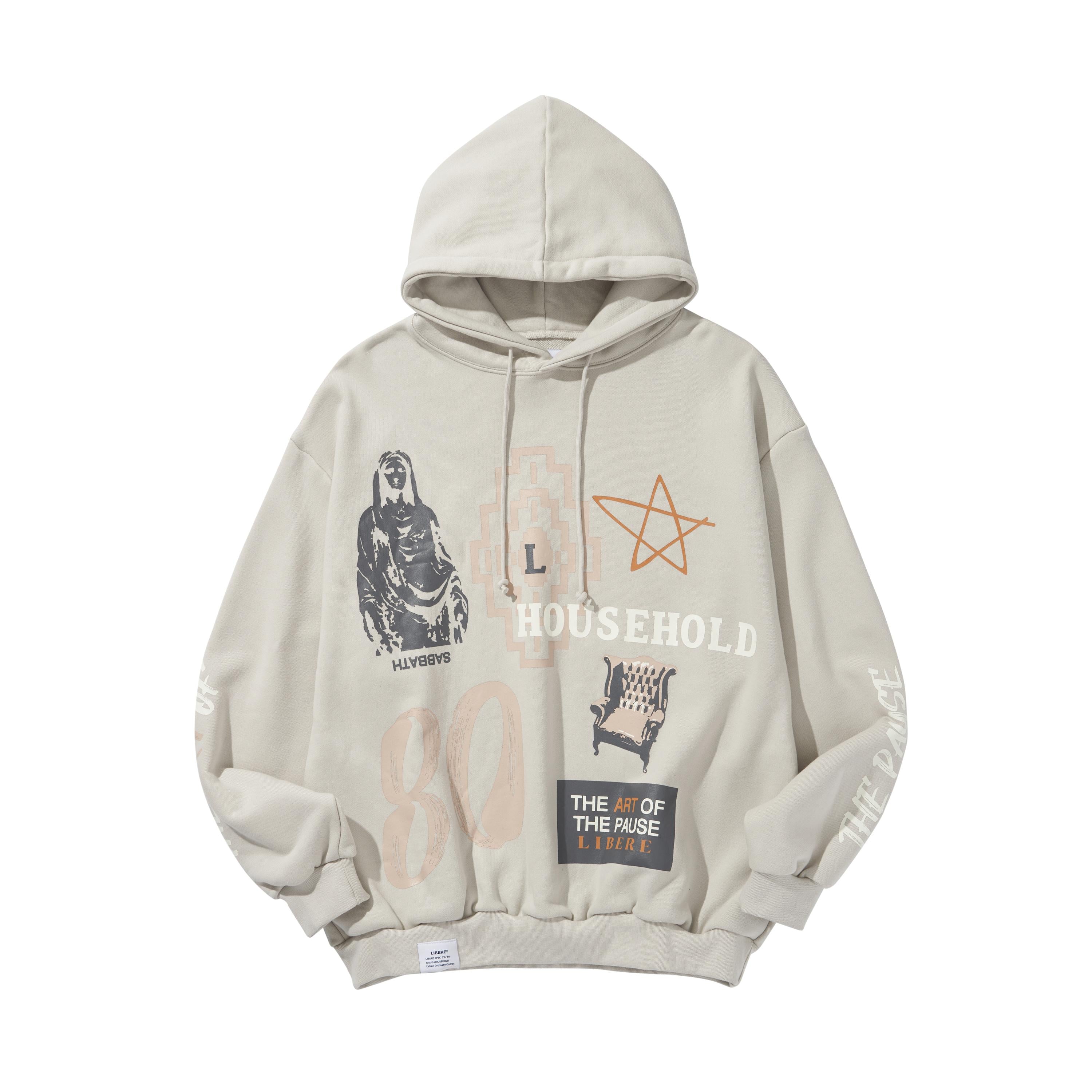 COLLAGE HOODIE / LIGHT GRAY