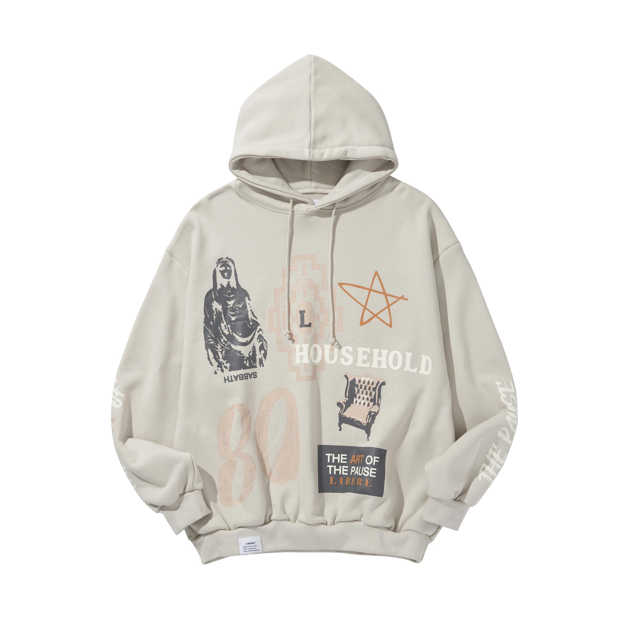 COLLAGE HOODIE / LIGHT GRAY