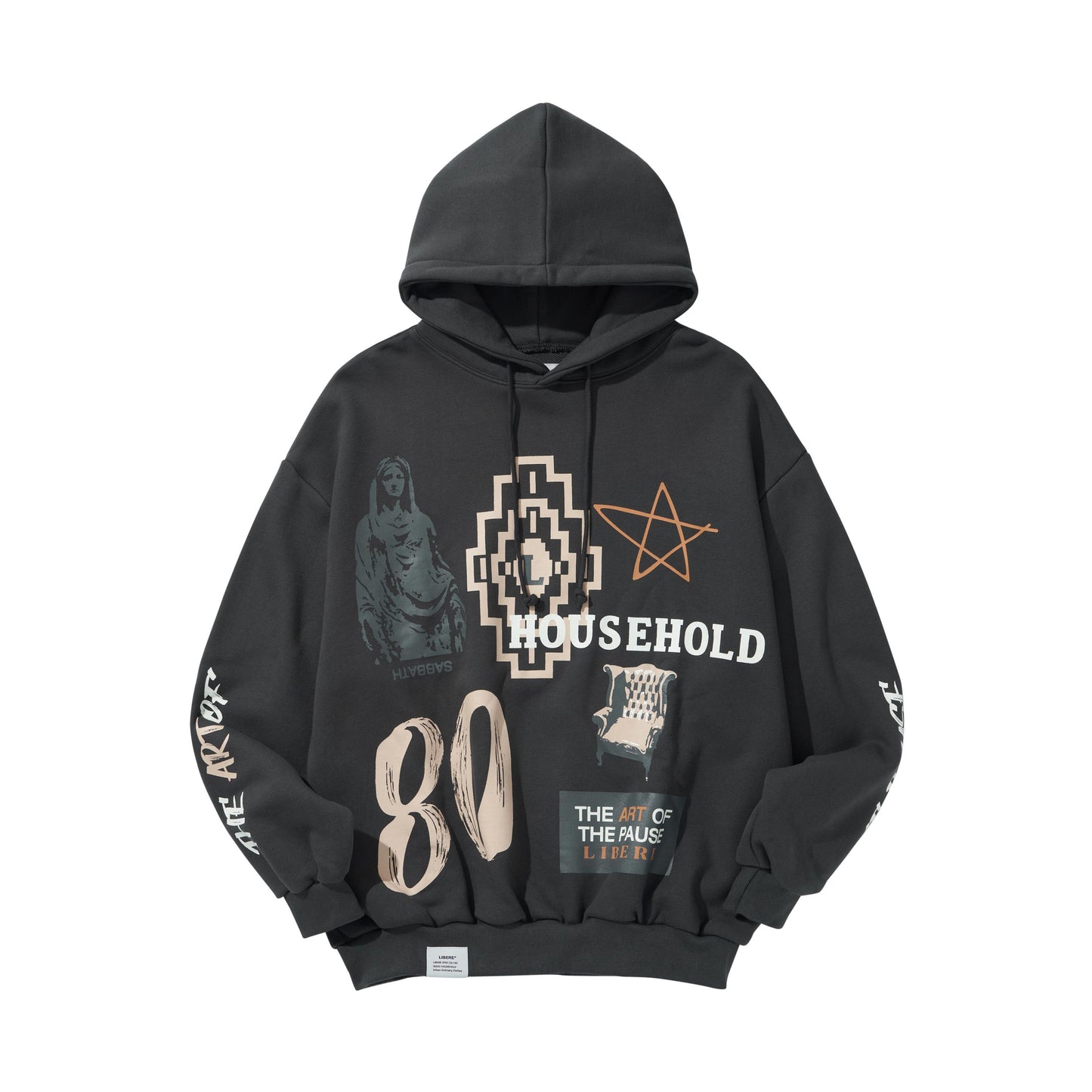 COLLAGE HOODIE / CHARCOAL