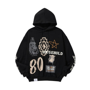 COLLAGE HOODIE / BLACK