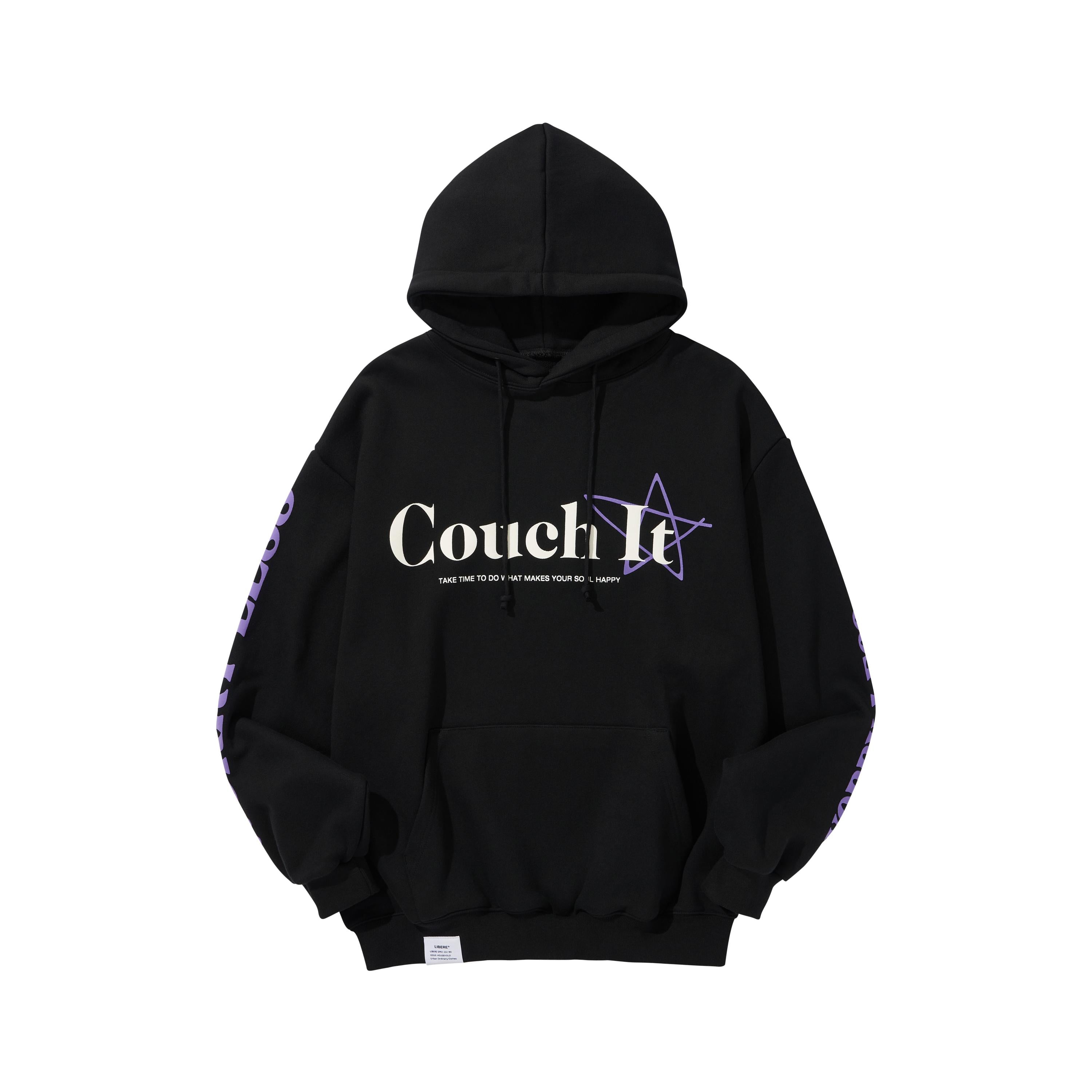 COUCH IT LOGO HOODIE / BLACK